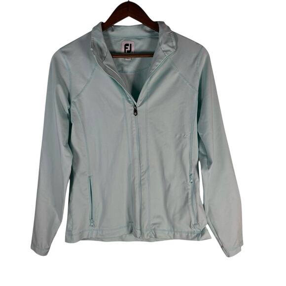 FootJoy Women’s Full Zip Golf Jacket Size Small Light Aqua Blue Activewear - Picture 1 of 10